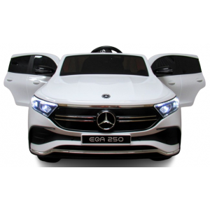 Masinuta electrica cu telecomanda, roti din spuma EVA, scaun din piele ecologica, varsta 1-5 ani, MERCEDES EQA250 - Alb