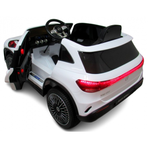 Masinuta electrica cu telecomanda, roti din spuma EVA, scaun din piele ecologica, varsta 1-5 ani, MERCEDES EQA250 - Alb