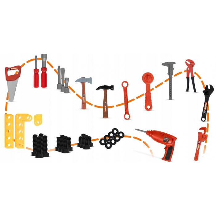 Atelier de lucru cu unelte pentru copii Ricokids 772500 - Rosu