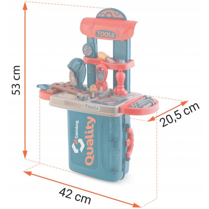 Mini atelier de lucru 3 in 1 cu unelte pentru copii Ricokids 772600
