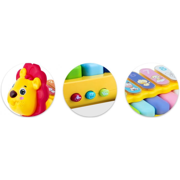 Jucarie interactiva in forma de leu cu pian Ricokids RK-740