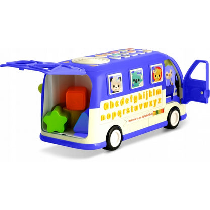 Jucarie educativa in forma de autobus cu sunete si cuburi Ricokids RK-741 - Albastru