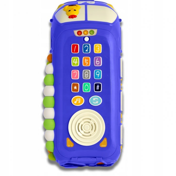 Jucarie educativa in forma de autobus cu sunete si cuburi Ricokids RK-741 - Albastru