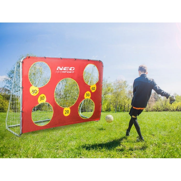 Poarta mare pentru fotbal cu covoras numerotat, 215 x 76 x 153 cm,  Neo-Sport 1451
