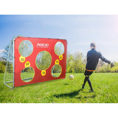 Poarta mare pentru fotbal cu covoras numerotat, 215 x 76 x 153 cm,  Neo-Sport 1451