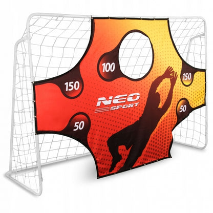 Poarta mare pentru fotbal cu covoras numerotat, 245 x 80 x 155 cm,  Neo-Sport 1455