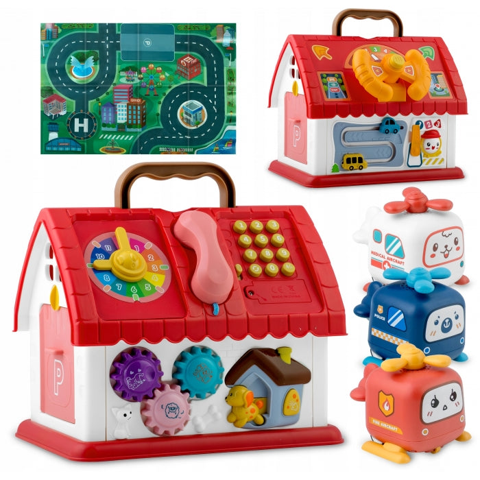 Jucarie educativa sub forma de casa cu telefon si covoras inclus Ricokids RK-754