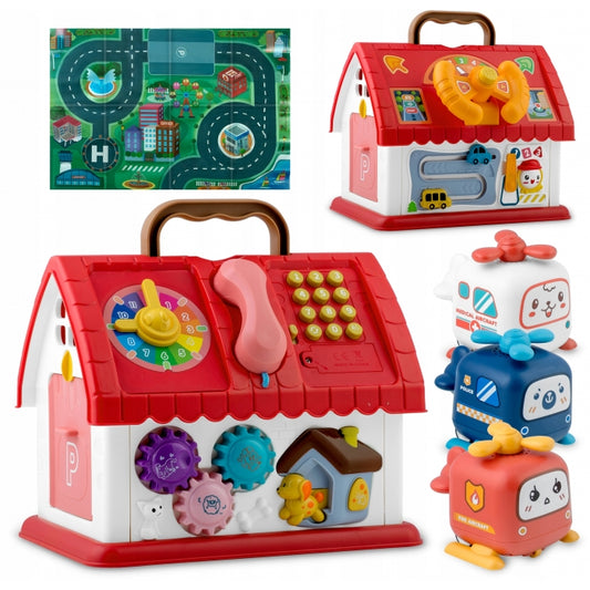 Jucarie educativa sub forma de casa cu telefon si covoras inclus Ricokids RK-754