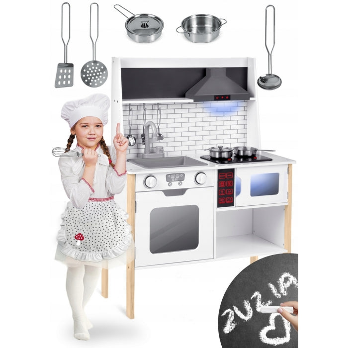 Bucatarie din lemn pentru copii cu sunete si lumini Ricokids RC-846