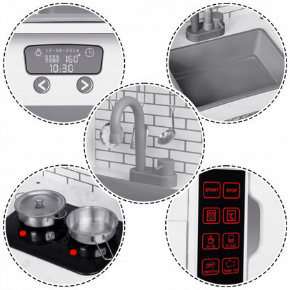 Bucatarie din lemn pentru copii cu sunete si lumini Ricokids RC-846