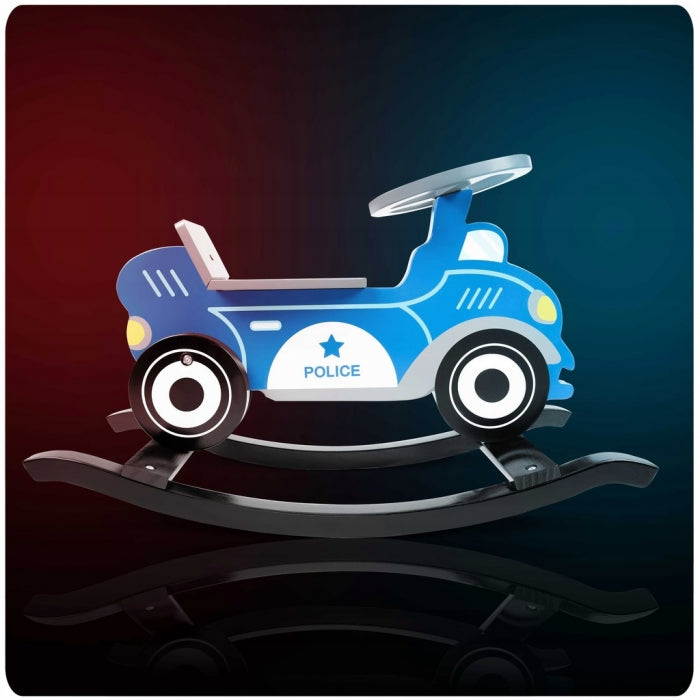 Balansoar masina de politie din lemn Ricokids 785000