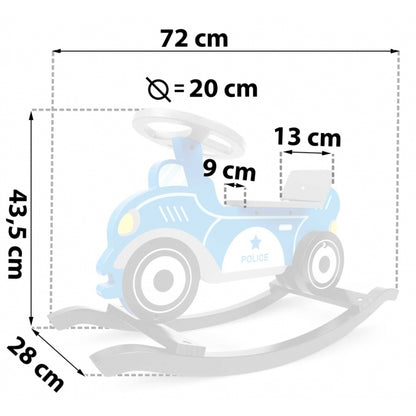 Balansoar masina de politie din lemn Ricokids 785000
