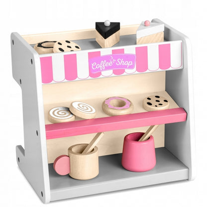 Jucarie interactiva din lemn, coffee shop, Ricokids 785101 - Alb