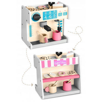 Jucarie interactiva din lemn, coffee shop, Ricokids 785101 - Alb