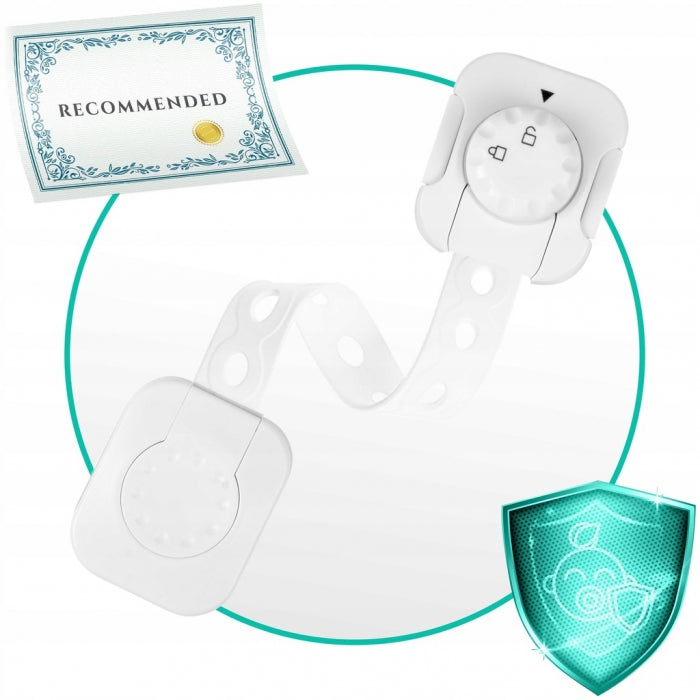 Incuietori de siguranta pentru usi si sertare, 6 bucati, Ricokids 798200 - Alb