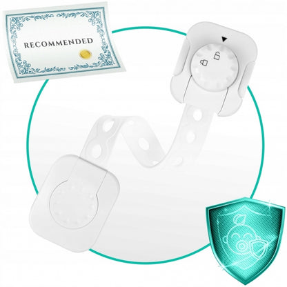 Incuietori de siguranta pentru usi si sertare, 6 bucati, Ricokids 798200 - Alb