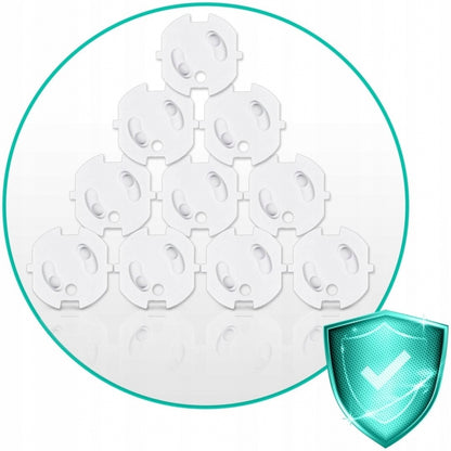 Protectii pentru priza, 10 bucati, Ricokids 798500 - Alb