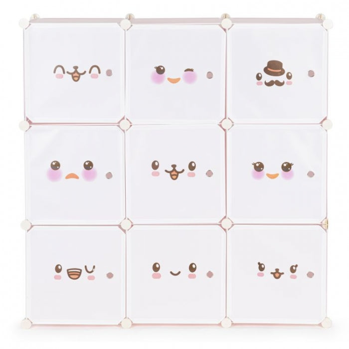 Raft modular cu 9 compartimente pentru camera copilului Ecotoys 09C