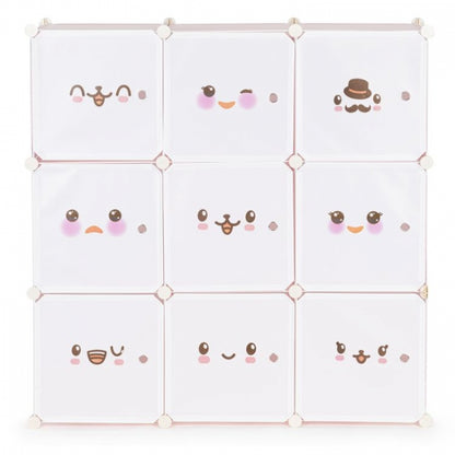 Raft modular cu 9 compartimente pentru camera copilului Ecotoys 09C