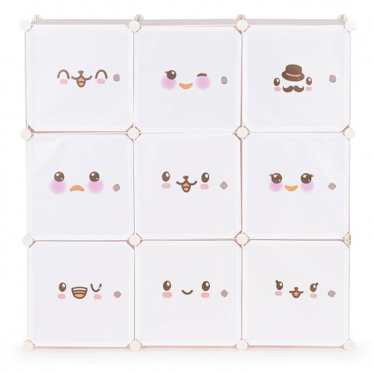 Raft modular cu 9 compartimente pentru camera copilului Ecotoys 09C