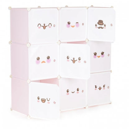 Raft modular cu 9 compartimente pentru camera copilului Ecotoys 09C