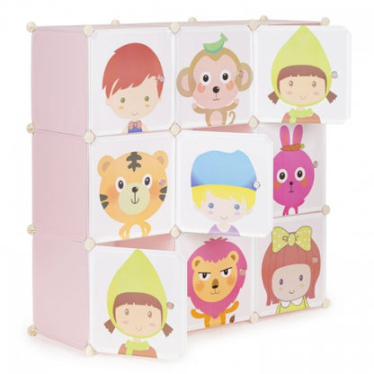 Raft modular cu 9 compartimente pentru camera copilului Ecotoys 09E