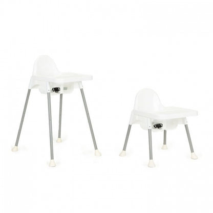 Scaun de masa 2 in 1 pentru copii Ecotoys HA-007 - Alb