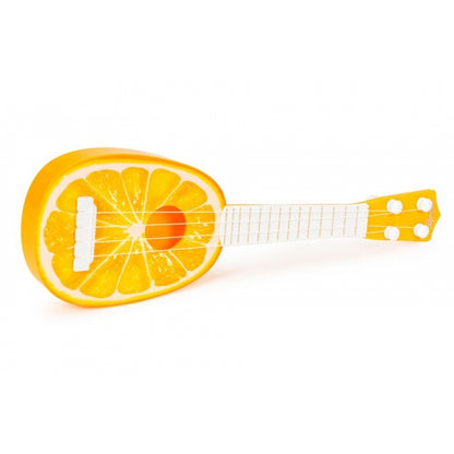 Chitara ukulele pentru copii cu 4 corzi Ecotoys MJ030 - Portocala