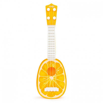 Chitara ukulele pentru copii cu 4 corzi Ecotoys MJ030 - Portocala