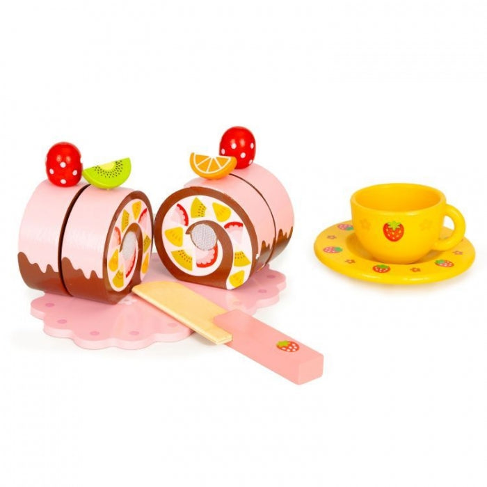 Cutie cu dulciuri si accesorii din lemn, 29 elemente, Ecotoys HC601926
