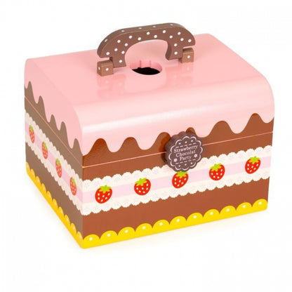 Cutie cu dulciuri si accesorii din lemn, 29 elemente, Ecotoys HC601926