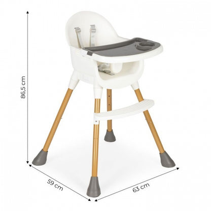 Scaun de masa pentru copii Ecotoys HA-042 - Alb