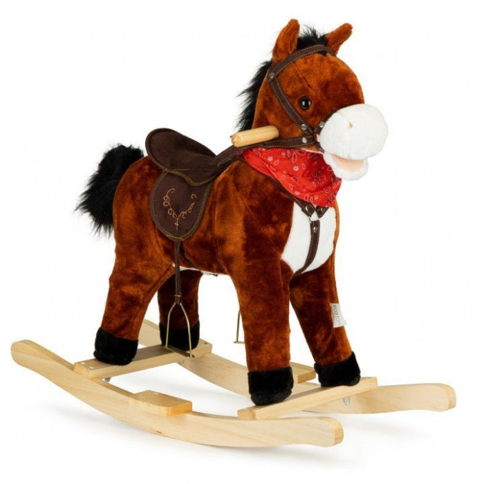 Calut balansoar cu sunete si coada in miscare Ecotoys XL-106 - Ciocolatiu