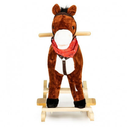Calut balansoar cu sunete si coada in miscare Ecotoys XL-106 - Ciocolatiu