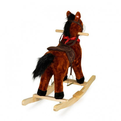 Calut balansoar cu sunete si coada in miscare Ecotoys XL-106 - Ciocolatiu