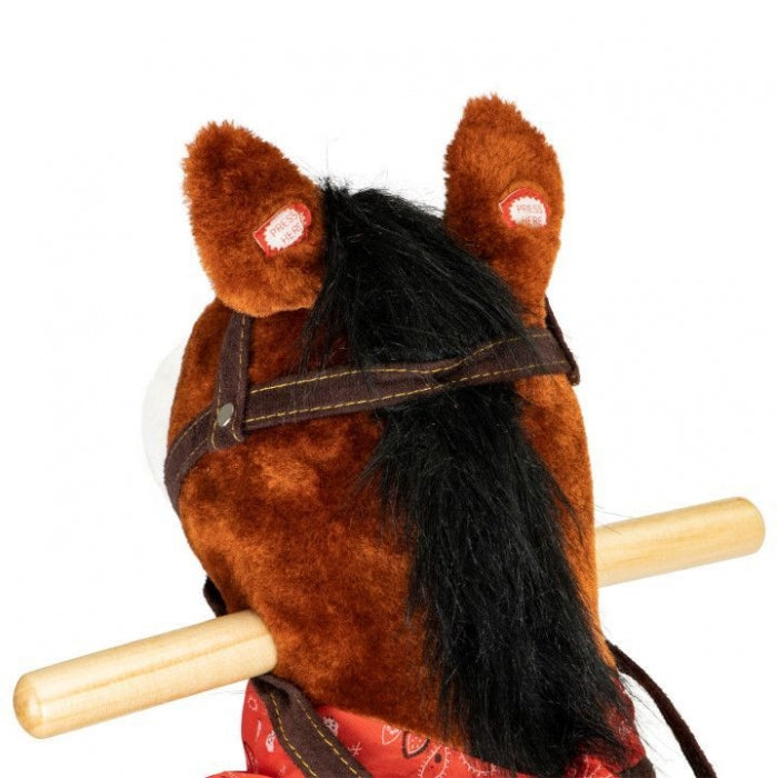 Calut balansoar cu sunete si coada in miscare Ecotoys XL-106 - Ciocolatiu