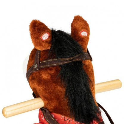 Calut balansoar cu sunete si coada in miscare Ecotoys XL-106 - Ciocolatiu