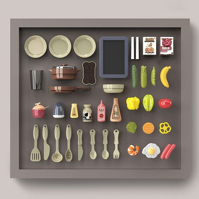 Bucatarie pentru copii cu sunete si lumini LED Ecotoys HC483304