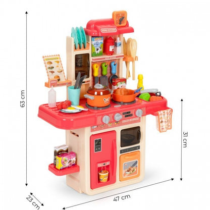Bucatarie pentru copii cu sunete si lumini LED Ecotoys HC493096 - Roz