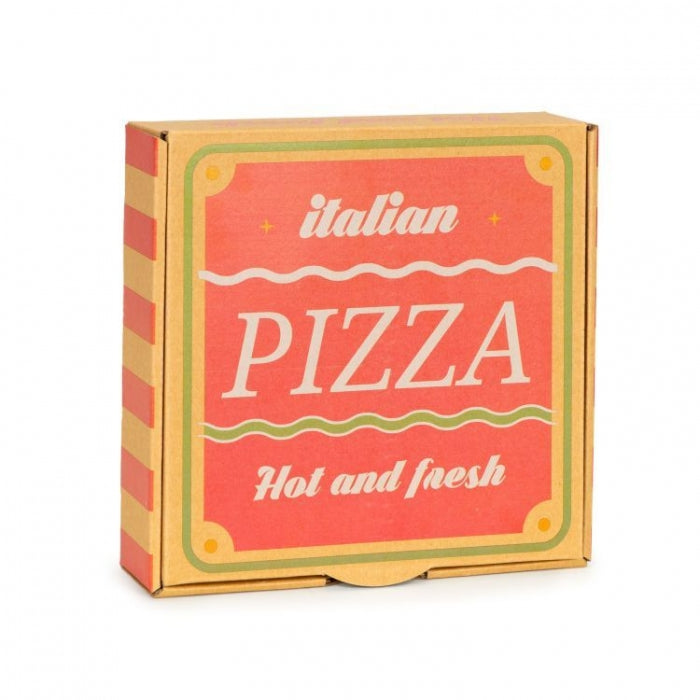 Jucarie interactiva din lemn sub forma de pizza, 27 elemente, Ecotoys TL733030