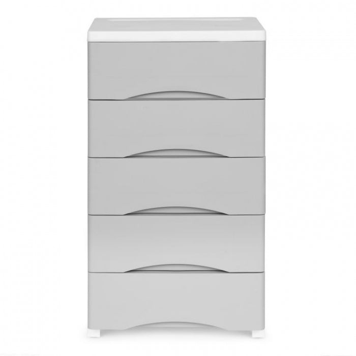 Raft pe roti cu 5 compartimente pentru depozitarea jucariilor ModernHome - Gri