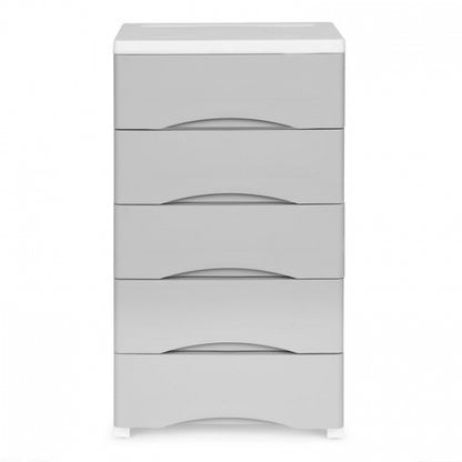 Raft pe roti cu 5 compartimente pentru depozitarea jucariilor ModernHome - Gri