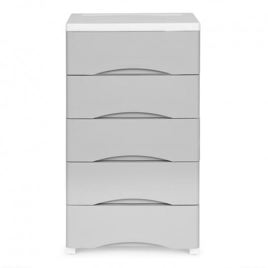 Raft pe roti cu 5 compartimente pentru depozitarea jucariilor ModernHome - Gri