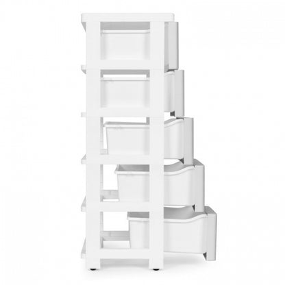 Raft pe roti cu 5 compartimente pentru depozitarea jucariilor ModernHome - Gri