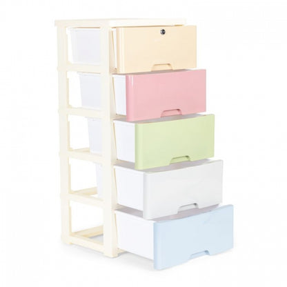 Raft cu 5 compartimente pentru depozitarea diverselor obiecte ModernHome 04A - Multicolor