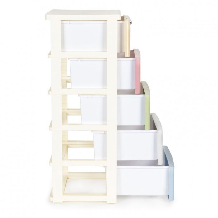 Raft cu 5 compartimente pentru depozitarea diverselor obiecte ModernHome 04A - Multicolor