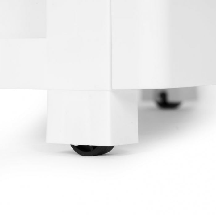 Raft pe roti cu 5 compartimente pentru depozitarea jucariilor ModernHome - Alb