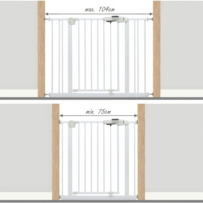 Poarta de siguranta 74-105 cm Kidwell Guarda - Alb