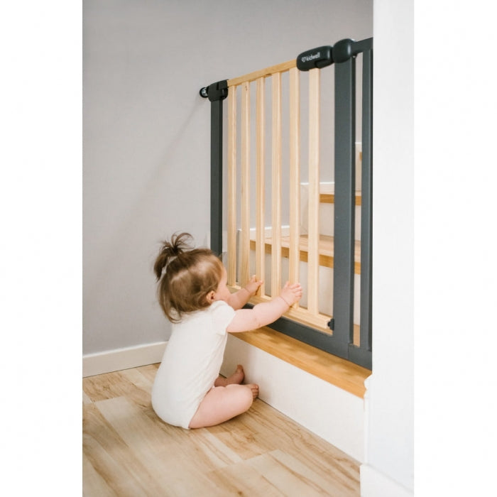 Poarta de siguranta 74-105 cm Kidwell Trasti - Negru