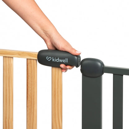 Poarta de siguranta 74-105 cm Kidwell Trasti - Negru